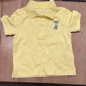 Ralph Lauren Yellow Kids Polo Shirt with Bear Embroidery with shorts